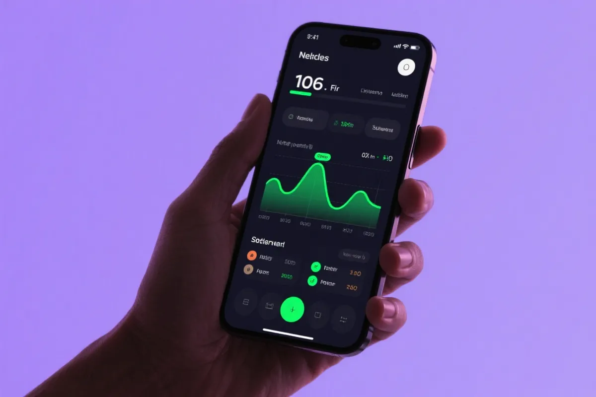 移动端数据面板示意图